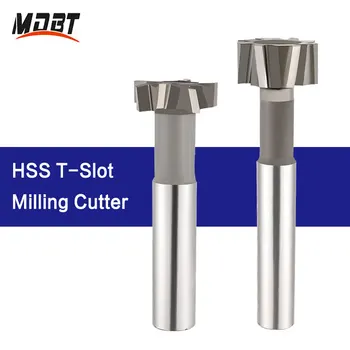 HSS T-Pesa Milling Cutter Sirge Käepide Kohandatav Woodruffi Võti Istme Ruuter Natuke Läbimõõt on 10-40mm Metall End Mill Tööriist