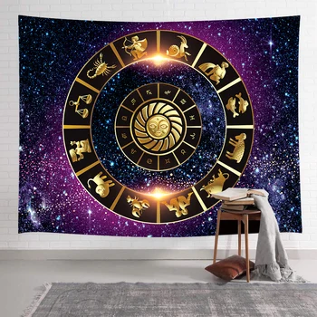 Simsant Galaxy Ruumi Tapestry Tähtkuju Tarot Kunst Seina Ripuvad Seinavaibad jaoks elutuba, Magamistuba Dorm Home Decor Tekk