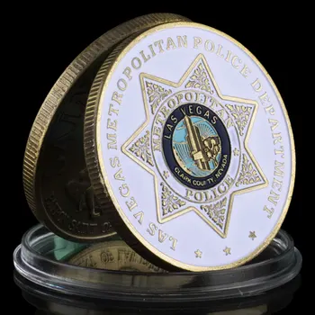 Ameerika Ühendriikides Las Vegas Metropolitan Police Department Suveniiride Vasetatud Mündi Saint Michael Muster Väljakutse Mündid