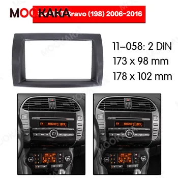 Mookaka Car 1Din Raadio Sidekirmega paigaldusraam FIAT Bravo (198) 2006-2016 Komplekt Stereo Mängija Sisekujundus Mount Armatuurlaud