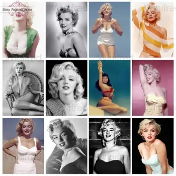 Seksikas filmitäht Marilyn Monroe 5D DIY Diamond Maali Portree Diamond Tikandid Täis Teemant, Kunsti-või ristpistes Kingitus Home Decor