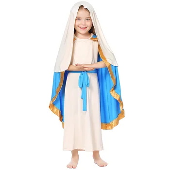 Neitsi Maarja Cosplay Kostüüm Varrukateta Kleit Salli Tüdrukud Dress Vana-Rooma Rüü Maskeraad Osaline Kostüüm