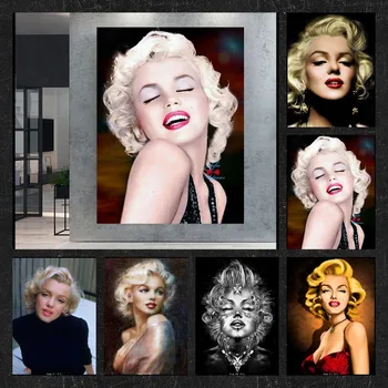 5D Diy Mosaiik Diamond Maali Marilyn Monroe Tikandid ristpistes Rhinestone Plakat Seina Art Home Decor