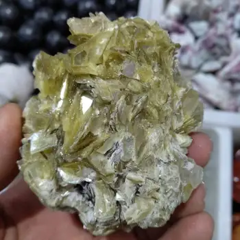 200g Looduslik töötlemata kuldne vilk, kivi raw lepidolite crystal rock kivi