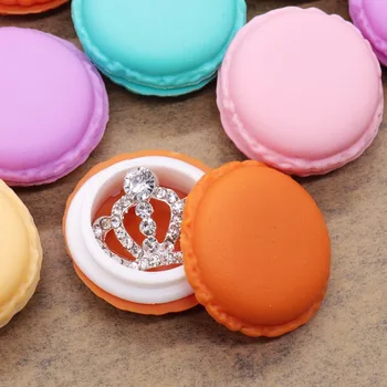 6pieces/palju kaasaskantav candy värvi Mini Macarons kingitus paketi kasti Portable storage box Väikeste esemete jaoks armas ehteid paketi puhul