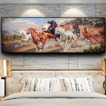 8 Töötab Horse Loomade Kaasaegne Trükitud Õli Lõuendil Maali Seina Art Maalid Pilt Elutuba Home Decor Raamimata