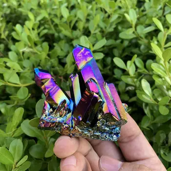 Looduslik Kvarts Titanium Rainbow Klastri Tervendav Kristallid Kivi proovi Mineraal Kingitus Decor