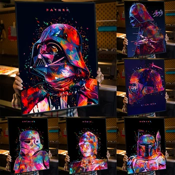Star Wars Disney Filmi Maalitud Lõuend Plakat Jedi Rüütli Yoda Seina Art Maali Prindib Pilte, Kodu Ilus Tuba Decor Murals