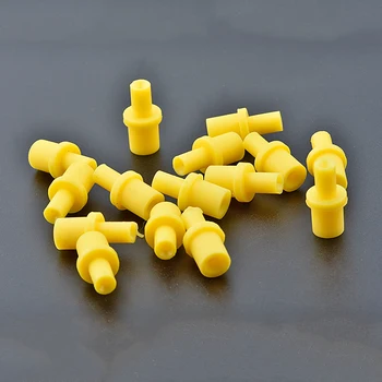 20PCS Süstal silikoonist pehme kollane pumbata õhku õõnes ühine osa kummist pesa ciss inkjet cartridge puhastamine puhastage tööriista