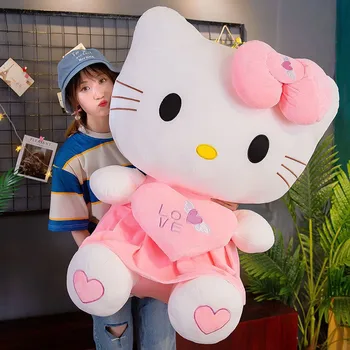 35-70cm Suur Suurus Sanrio Hello Kitty Palus Mänguasjad Armas Anime Välisseadmete Filmi KT Kass Täistopitud Nukk Hello Kitty Xmas Kingitus Lapsele