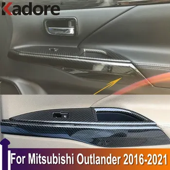 Näiteks Mitsubishi Outlander 2016-2018 2019 2020 2021 Süsinikkiust Interjööri Aksessuaarid Ukse Taga Hakkama Teenetemärgi Kate Sisekujundus