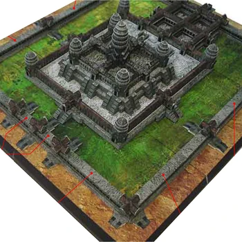 DIY Angkor Wat, Kambodža Paber Käsitöö Mudel Arhitektuuri 3D DIY Haridus Mänguasjad, Käsitöö Täiskasvanud Puzzle Mäng