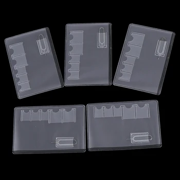 5tk 6 Sim-Kaardi Ladustamise Korral Box Kott Carry Selge Protector mobiilselt Sim-Mälu Kaart Läbipaistvuse Universal