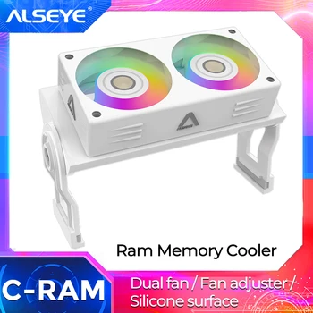 ALSEYE RAM ARGB Mälu Jahuti Valge 60mm Dual Fan PWM 1200-2000RPM Radiaatori jaoks DDR2/3/4/5 Jahutus