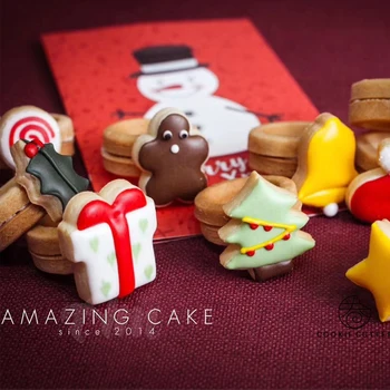 Jõulud Cookie Kutter Komplekt Candy Biskviit Hallituse Lumehelves Põder Pärg Jõulud Uue Aasta Teema Plastist Hallituse Eemaldaja Küpsetamine Hallituse