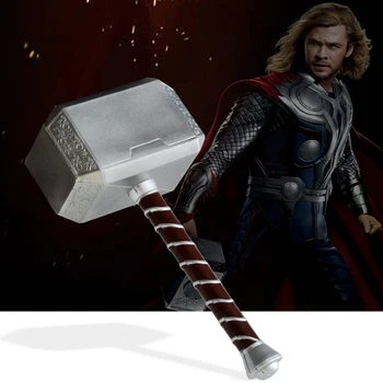 1: 1 44cm Cosplay Thunder Haamer Thor ' s Hammer Filmi Relvad Mudel Joonis Kingitus Lastele Rolli Mängib Ohutuse PU Materjalist Mänguasi
