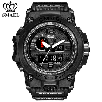 SMAEL1545D Sport Watch Meeste Armee LED Veekindel Kellad Meeste Top Luksus Brändi Digitaalse Kvarts Käekell Meeste käekellad Stopper