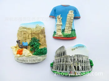 3d Vaik külmkapimagneteid Itaalia Rooma Prantsusmaa Maroko Maailma Turism Suveniiride Külmik Dekoratiivne Kleebis Magnetid Kingitus Ideid