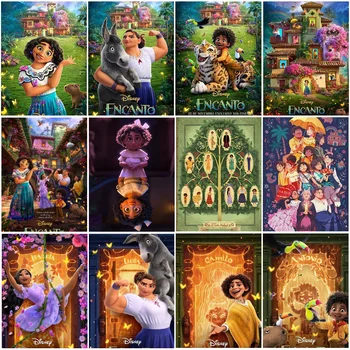 5D Diy Diamond Värvimine Disney Filmi Encanto Cartoon Magic House Diamond Mosaiik Täis Puurida Tikandid ristpistes Home Decor