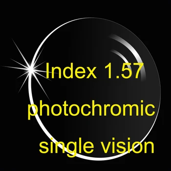 Indeks 1.57 Mittesfäärilisi Photochromic ühtse visiooni objektiivi AR katted / Retsepti objektiiv / Üleminek objektiiv/Pruun Hall