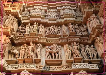 Ristküliku Jäik Magnetid , India Khajuraho Templid Sugu Skulptuur Turistide Ristkülik 3